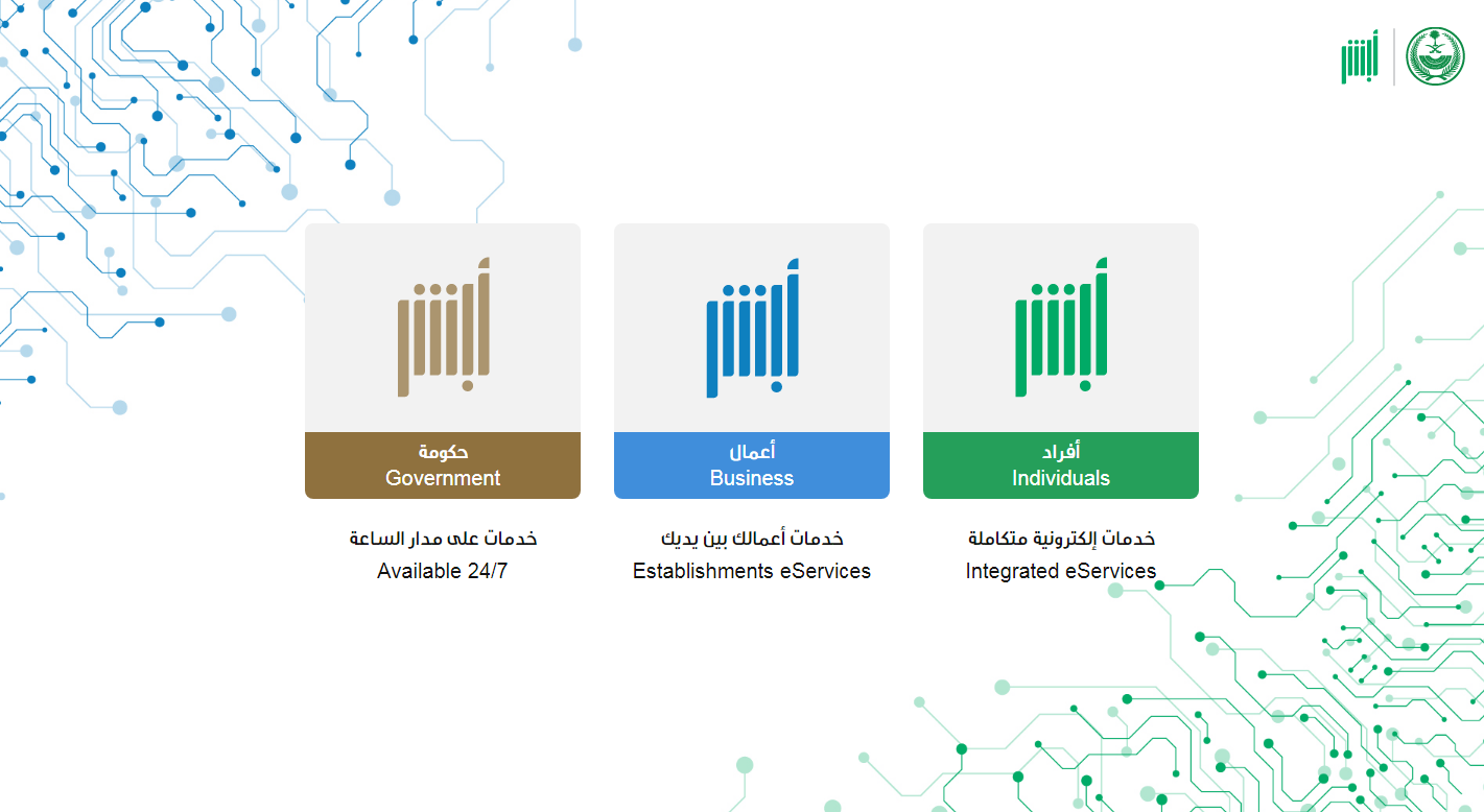 كيف اطلع العنوان الوطني من أبشرsa