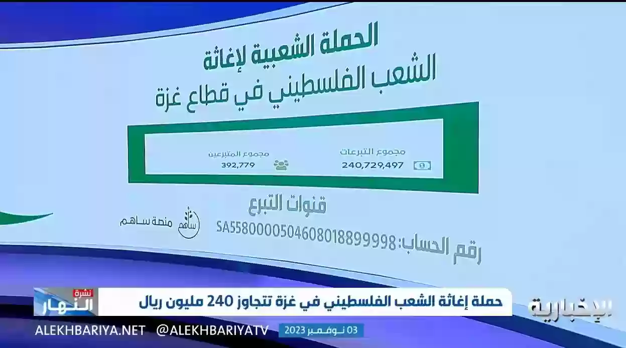 حجم الدعم السعودي الواصل إلى قطاع غزة الباسل